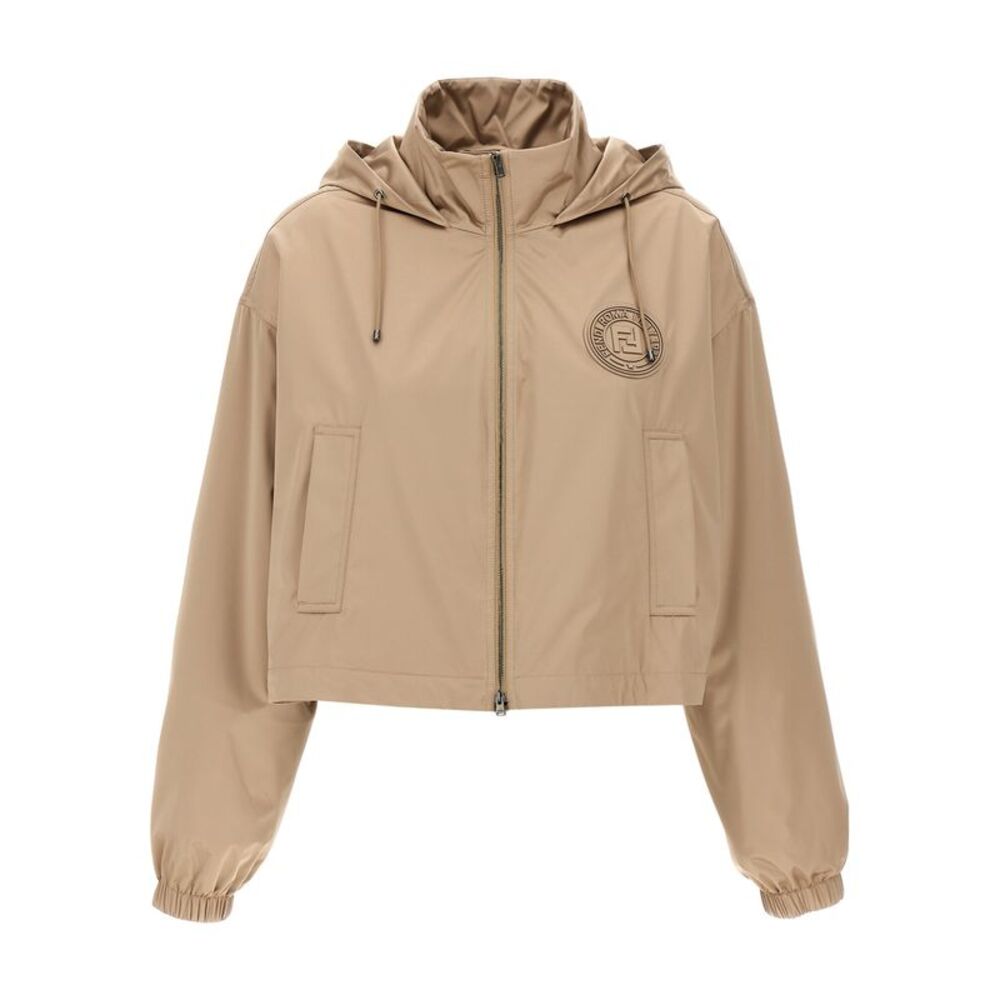 Fendi Brown Polyester Shell Women's Jacket